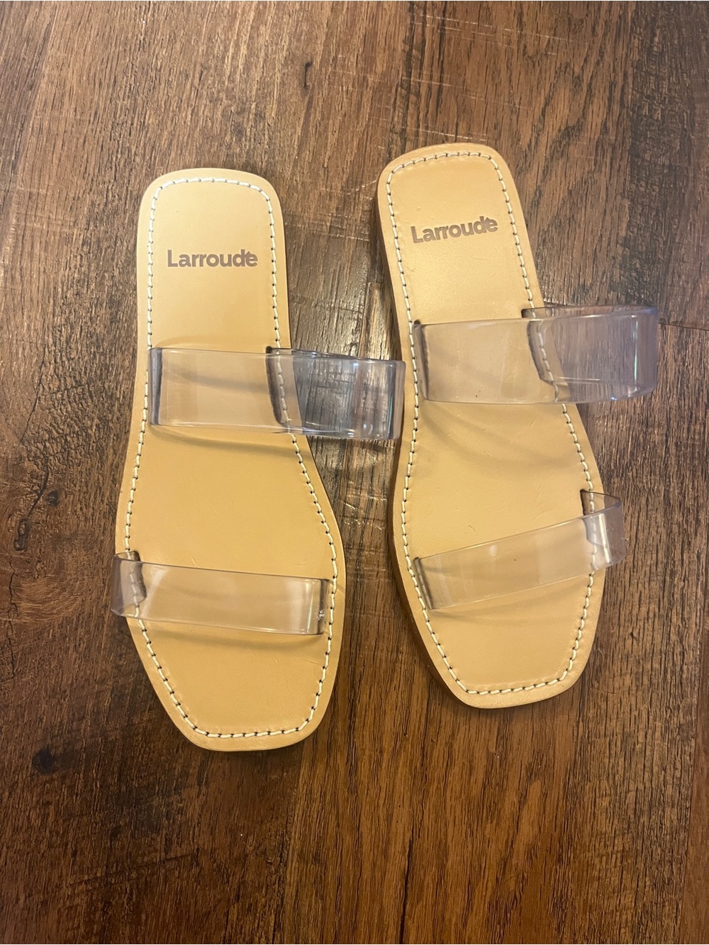 Larroudé Leather Slides Size 5.5